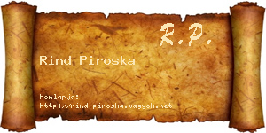 Rind Piroska névjegykártya