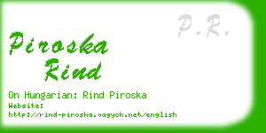 piroska rind business card